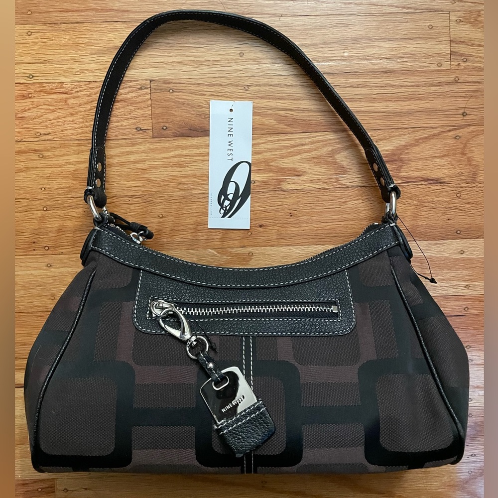 NWT Nine West brown and black shoulder bag